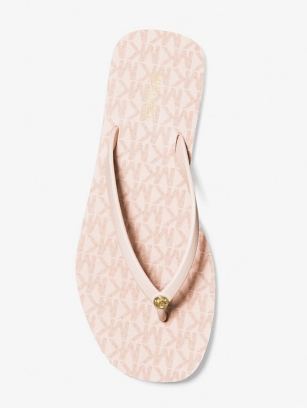Michael Kors Blush Logo-Print Thong Sandals - Picture 2 of 8